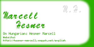 marcell hesner business card